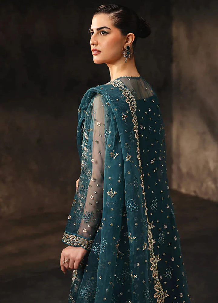 Aatish By Saffron Embroidered Organza Suit Unstitched 4 Piece SFR24A D-01 Gulzar-e-Afreen - Formal Collection