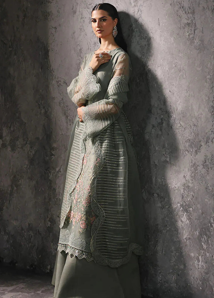 Aatish By Saffron Embroidered Organza Suit Unstitched 4 Piece SFR24A D-03 Sehar-e-Shama - Formal Collection