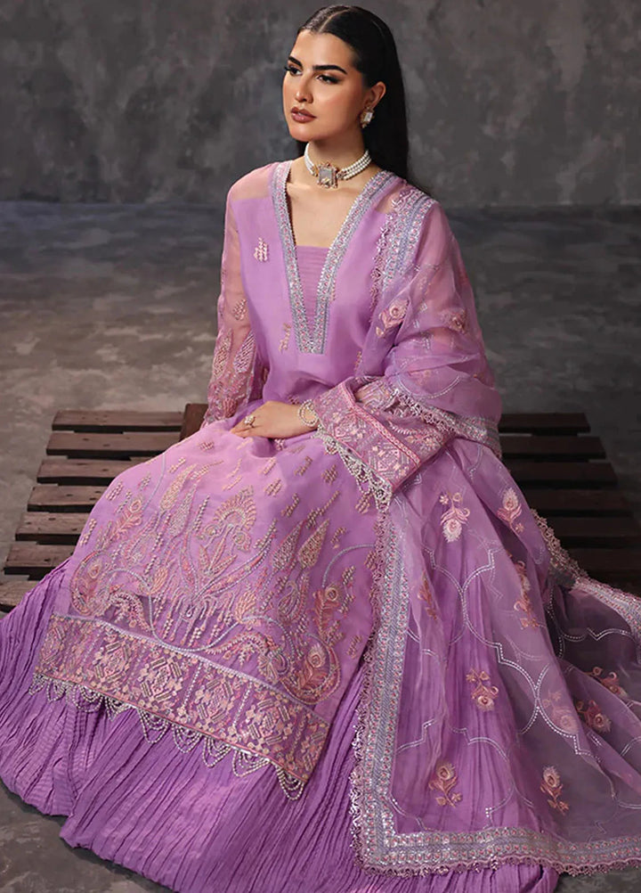 Aatish By Saffron Embroidered Organza Suit Unstitched 4 Piece SFR24A D-04 Noor-e-Hunar - Formal Collection