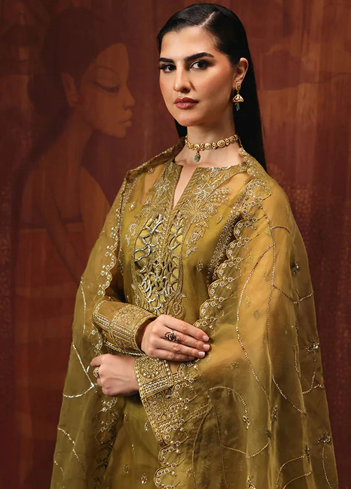 Aatish By Saffron Embroidered Organza Suit Unstitched 4 Piece SFR24A D-05 Shola-e-Noor - Formal Collection