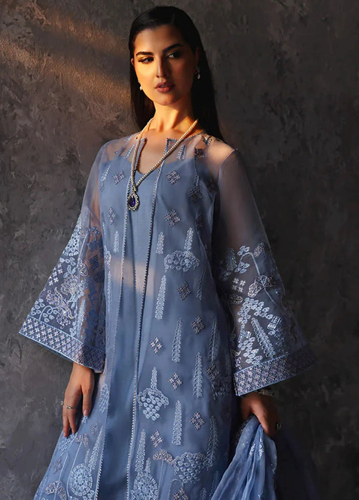 Aatish By Saffron Embroidered Organza Suit Unstitched 4 Piece SFR24A D-08 Shama-e-Feroz - Formal Collection