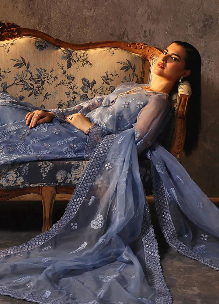 Aatish By Saffron Embroidered Organza Suit Unstitched 4 Piece SFR24A D-08 Shama-e-Feroz - Formal Collection