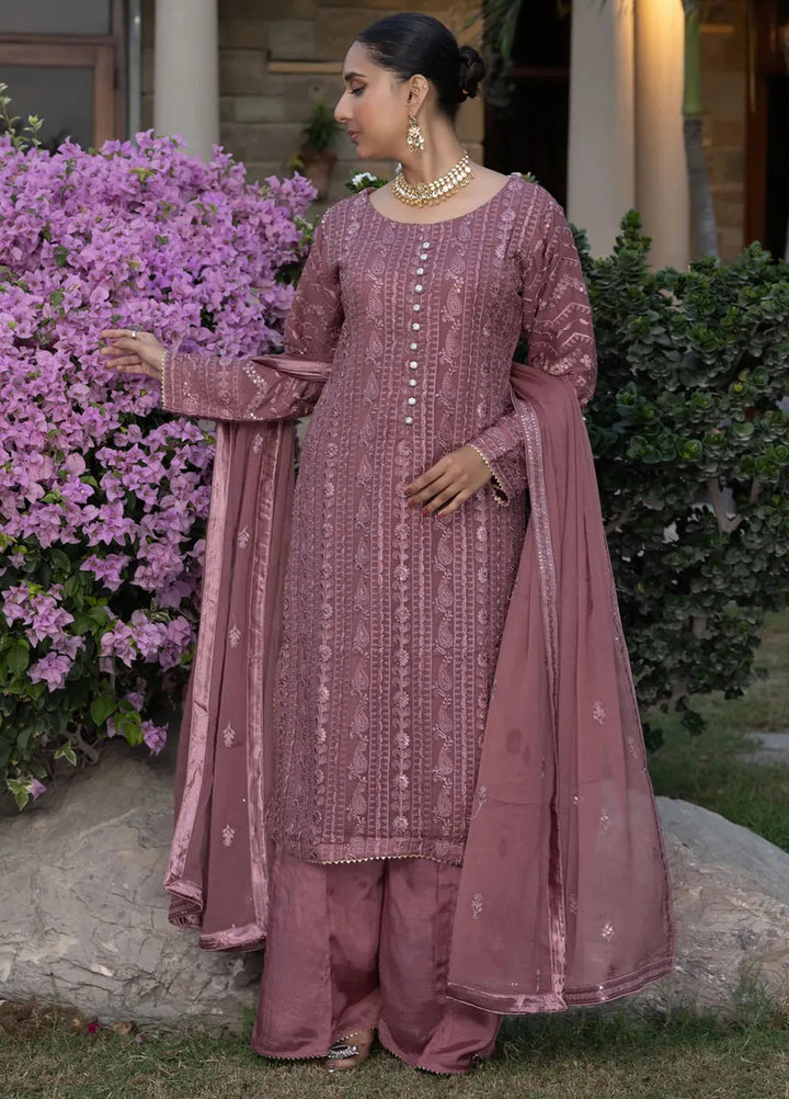 Adams Couture Pret Embroidered Chiffon 3 Piece Suit Gulalai