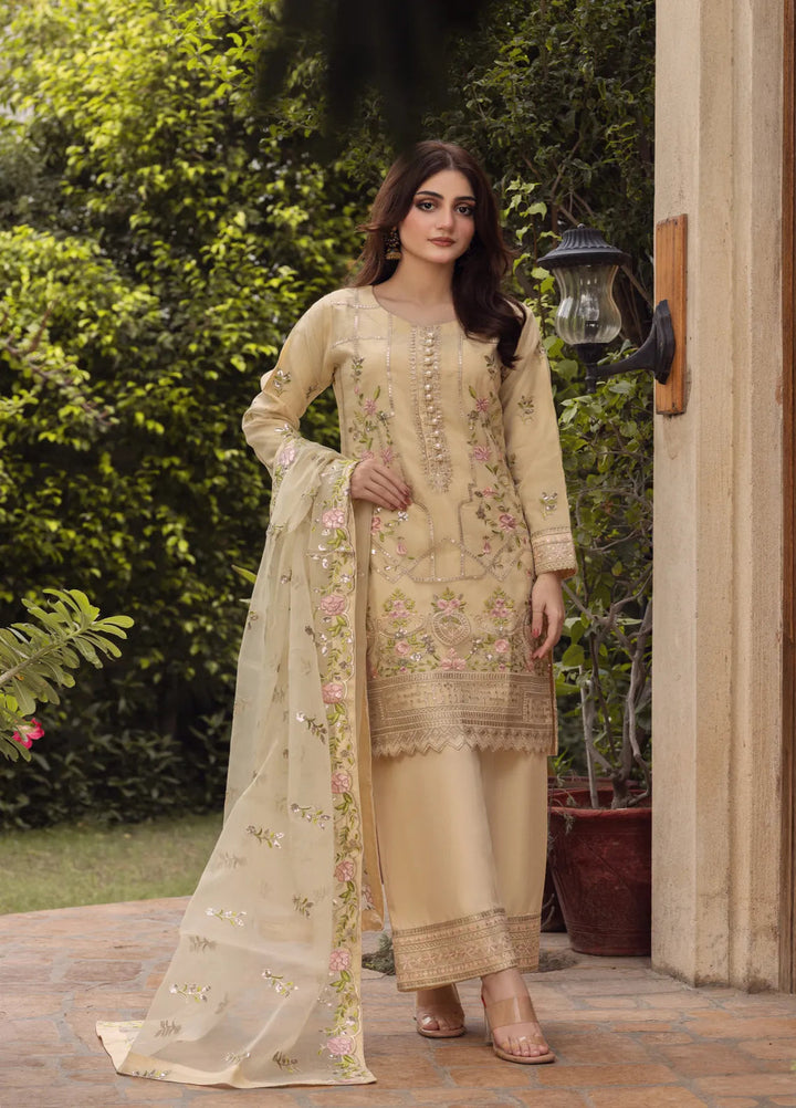 Adams Couture Pret Embroidered Organza 3 Piece Suit Shehzadi