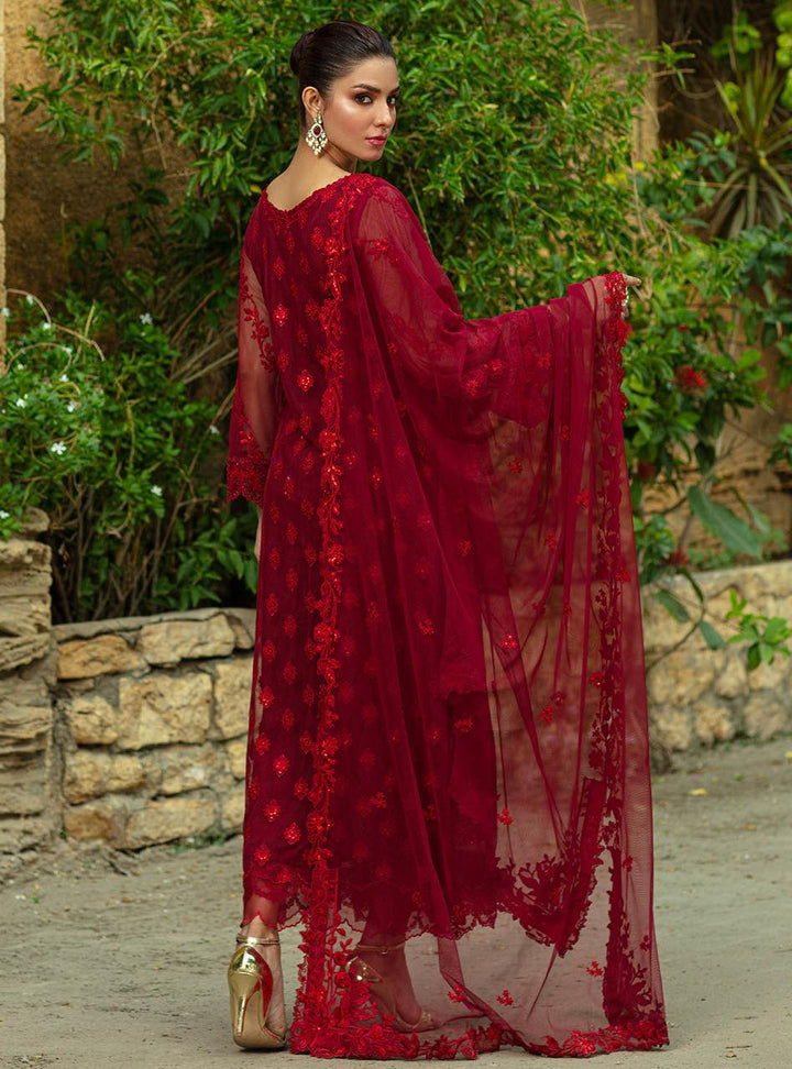 Zainab Chottani Embroidered Net Suits Unstitched 3 Piece ZC21WF Aergul 06 - Wedding Collection