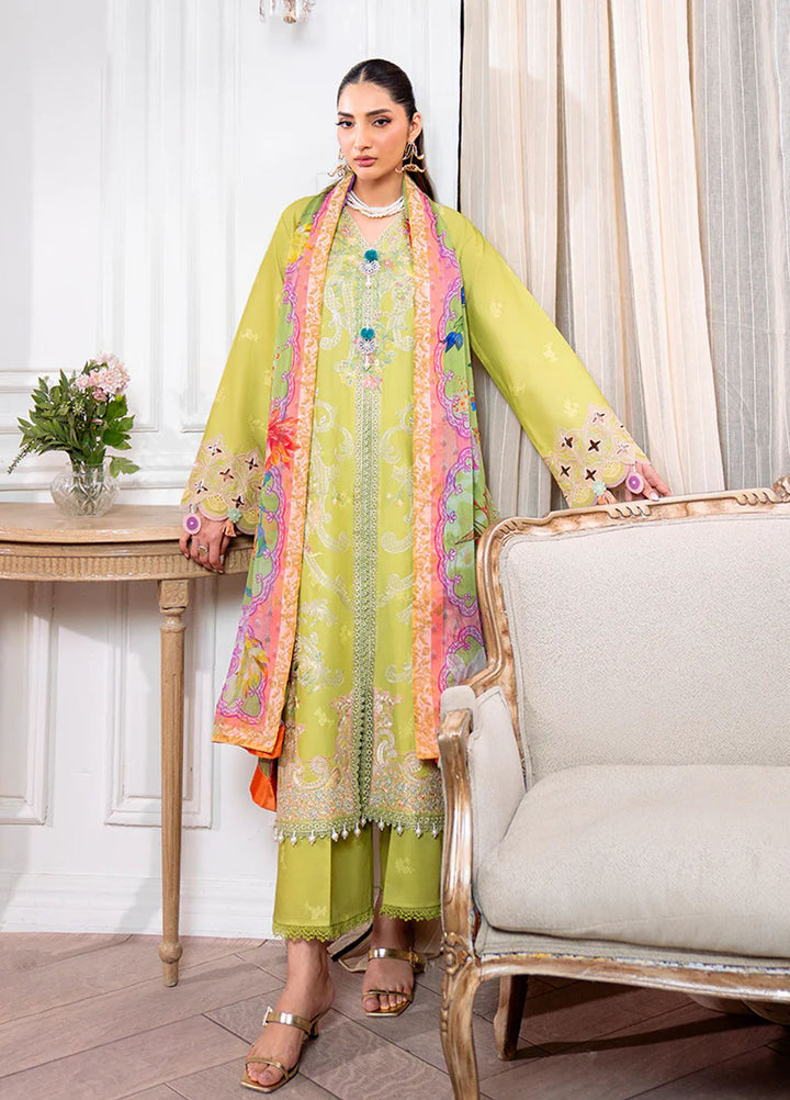 Aezel by Roheenaz Embroidered Cambric Suits Unstitched 3 Piece RNZ25AC D-08 A Arven - Winter Collection