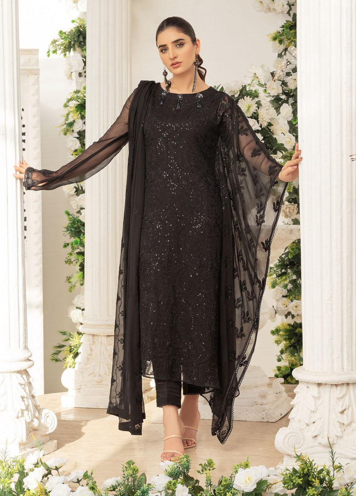 Afreen By Shamooz Embroidered Chiffon Suits Unstitched 3 Piece SHM23A SU-055 Orphic - Festive Collection