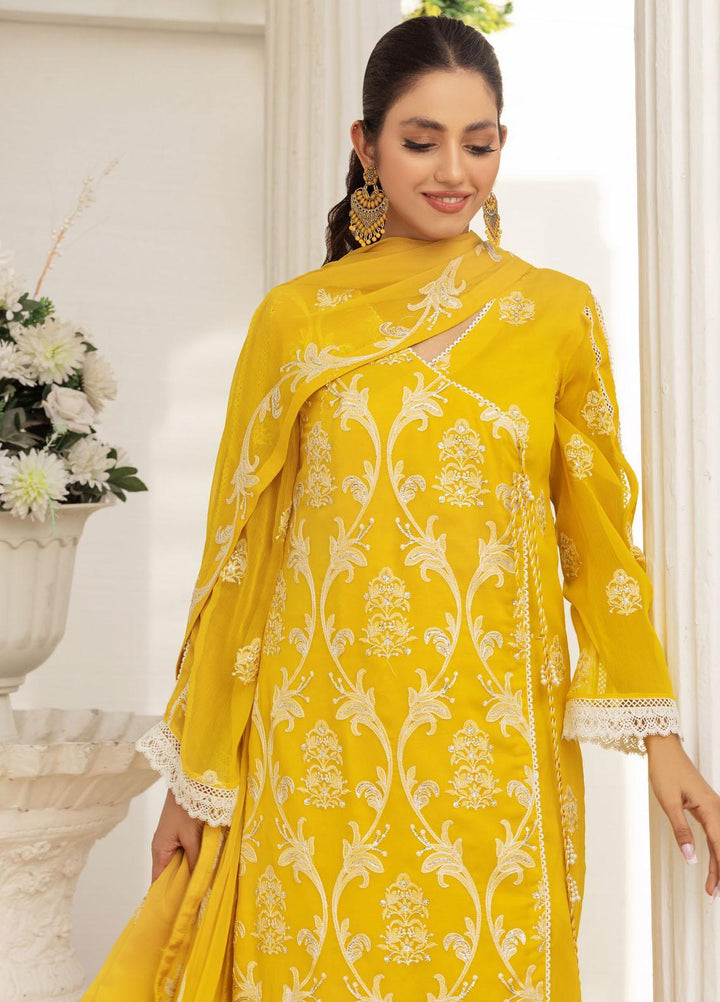Afreen By Shamooz Embroidered Chiffon Suits Unstitched 3 Piece SHM23A SU-056 Bahaar - Festive Collection