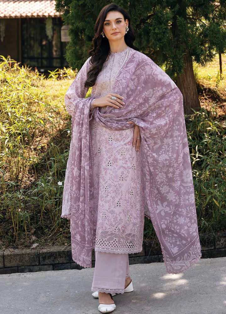 Afrozeh Embroidered Lawn Suit Unstitched 3 Piece AF25DH D-03 Lunetta B - Summer Collection