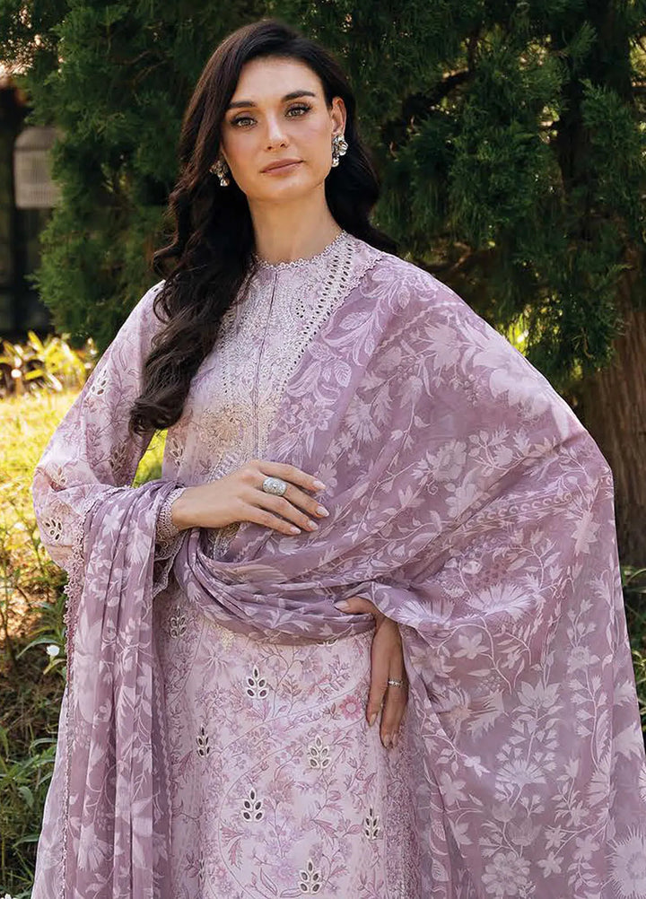 Afrozeh Embroidered Lawn Suit Unstitched 3 Piece AF25DH D-03 Lunetta B - Summer Collection