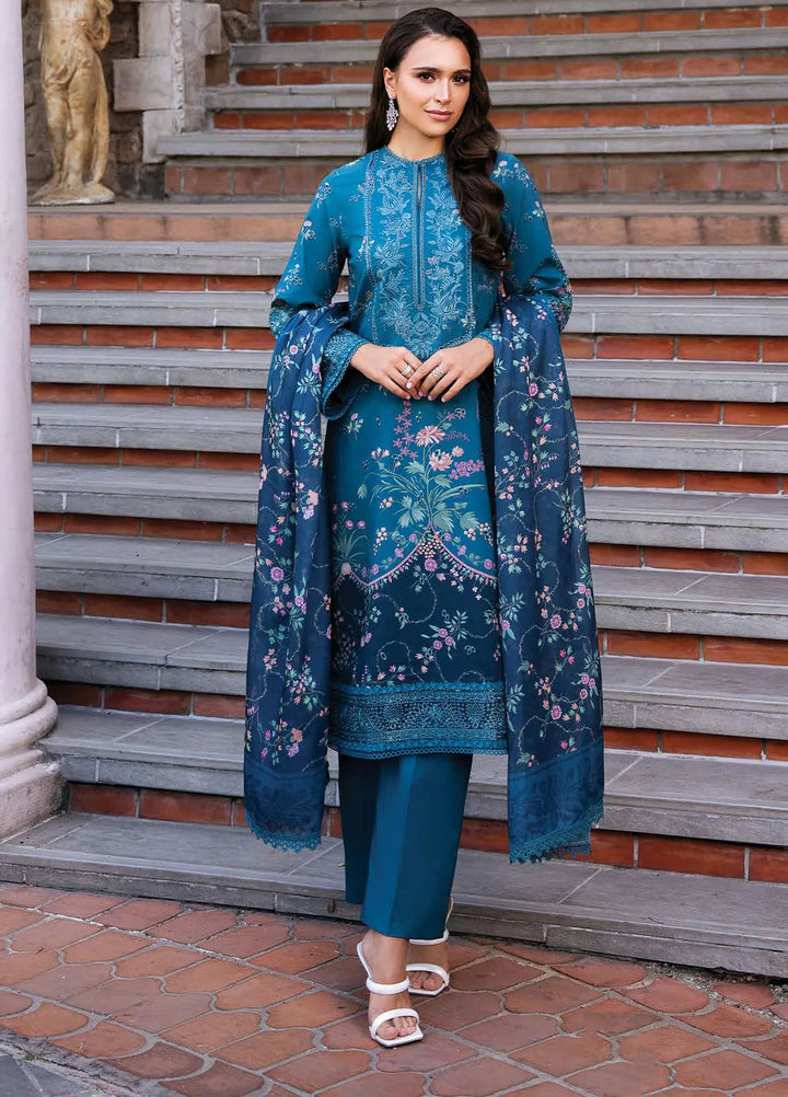 Afrozeh Embroidered Lawn Suit Unstitched 3 Piece AF25DH D-05 Rosheen B - Summer Collection