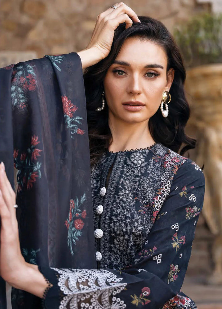 Afrozeh Embroidered Lawn Suit Unstitched 3 Piece AF25DH D-06 Anisa B - Summer Collection