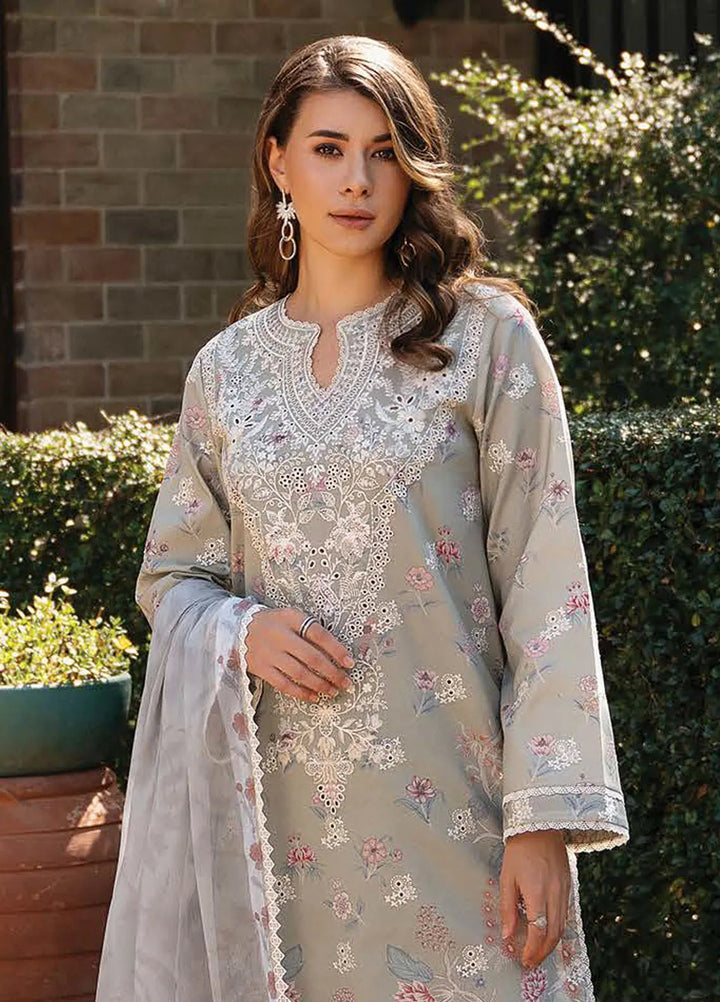 Afrozeh Embroidered Lawn Suit Unstitched 3 Piece AF25DH D-09 Maelis B - Summer Collection