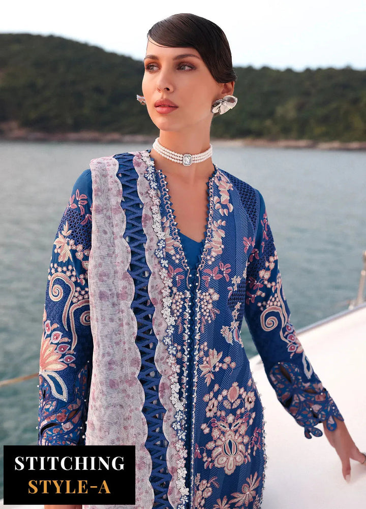 Afrozeh Embroidered Lawn Suits Unstitched 3 Piece AF25UL25 D-05 Eclipse - Luxury Collection