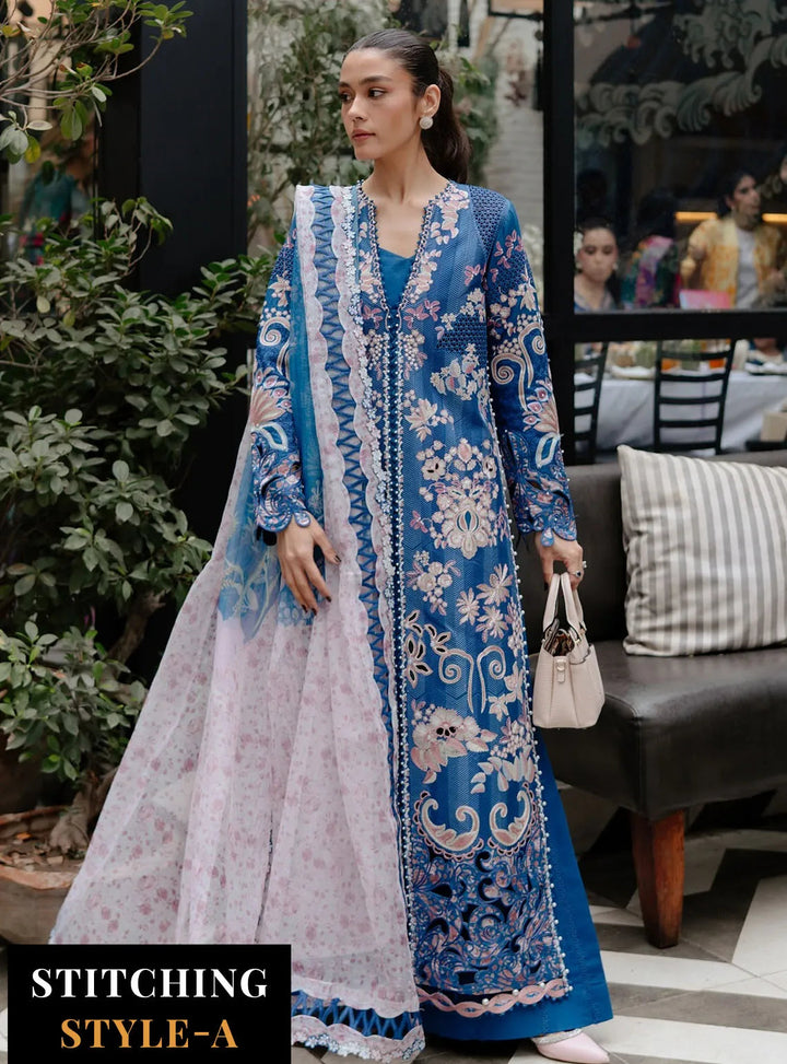 Afrozeh Embroidered Lawn Suits Unstitched 3 Piece AF25UL25 D-05 Eclipse - Luxury Collection