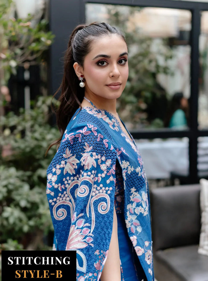 Afrozeh Embroidered Lawn Suits Unstitched 3 Piece AF25UL25 D-05 Eclipse - Luxury Collection