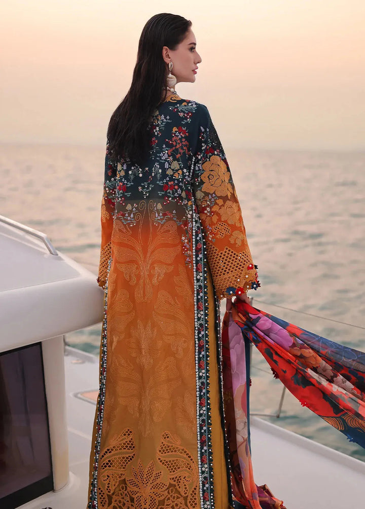 Afrozeh Embroidered Lawn Suits Unstitched 3 Piece AF25UL25 D-09 Halacy - Luxury Collection