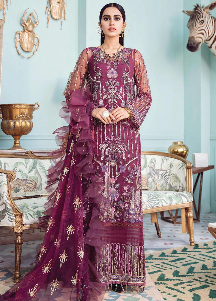 Afrozeh Embroidered Net Suits Unstitched 3 Piece AF21LF 03-LADY GRACE - Summer Collection