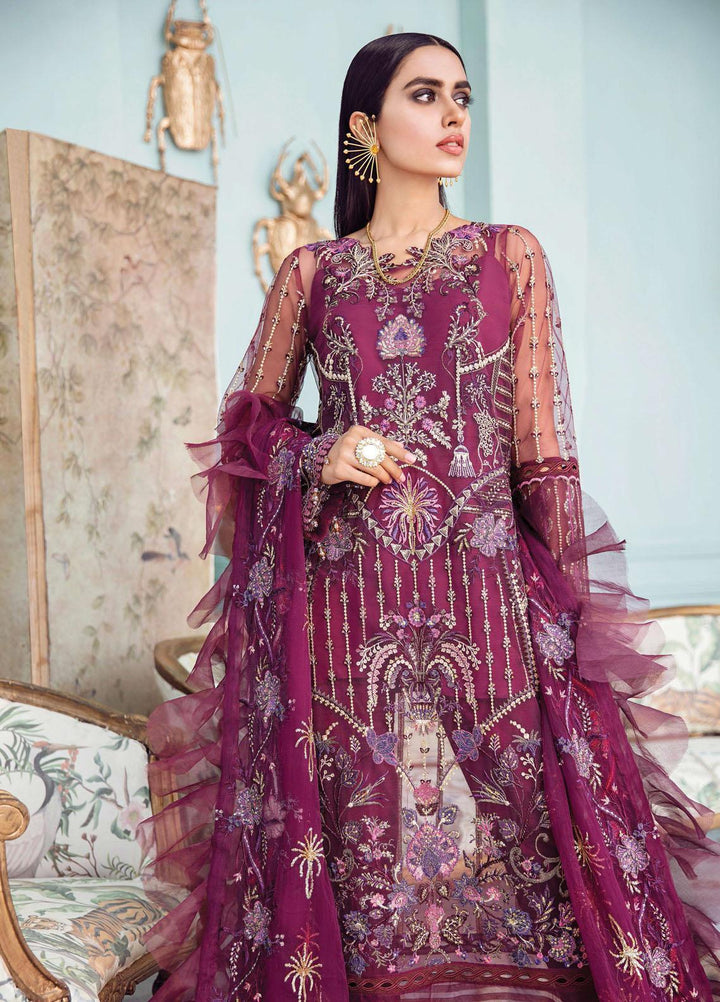 Afrozeh Embroidered Net Suits Unstitched 3 Piece AF21LF 03-LADY GRACE - Summer Collection