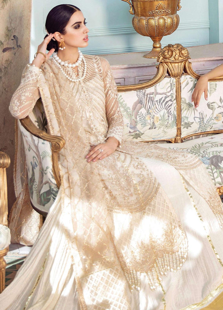 Afrozeh Embroidered Chiffon Suits Unstitched 3 Piece AF21LF 04-WHISPER - Summer Collection