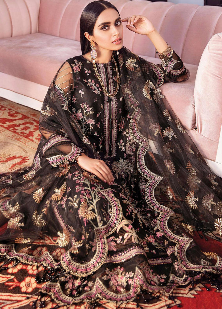 Afrozeh Embroidered Net Suits Unstitched 3 Piece AF21LF 07-COCKTAIL - Summer Collection