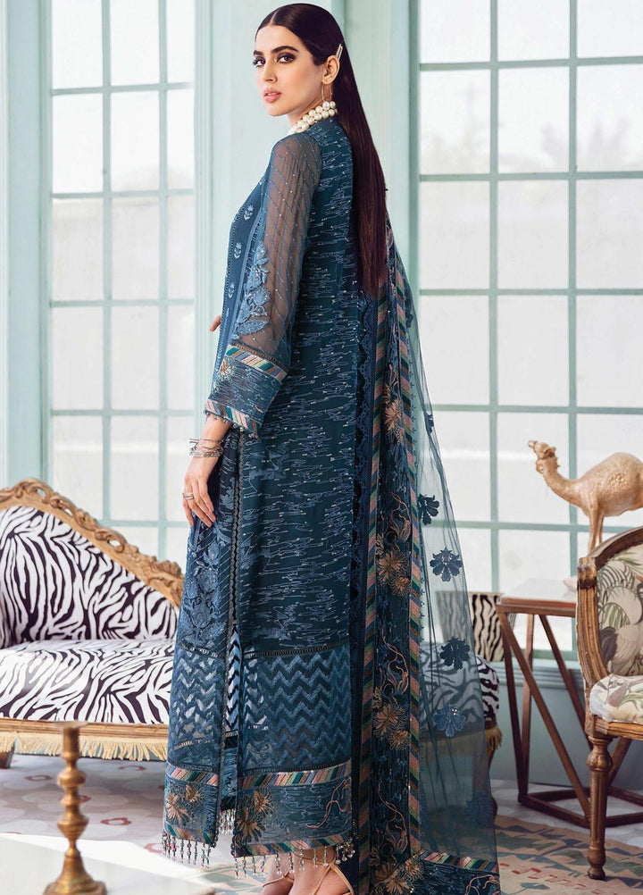 Afrozeh Embroidered Chiffon Suits Unstitched 3 Piece AF21LF 10-SANGRIA - Summer Collection