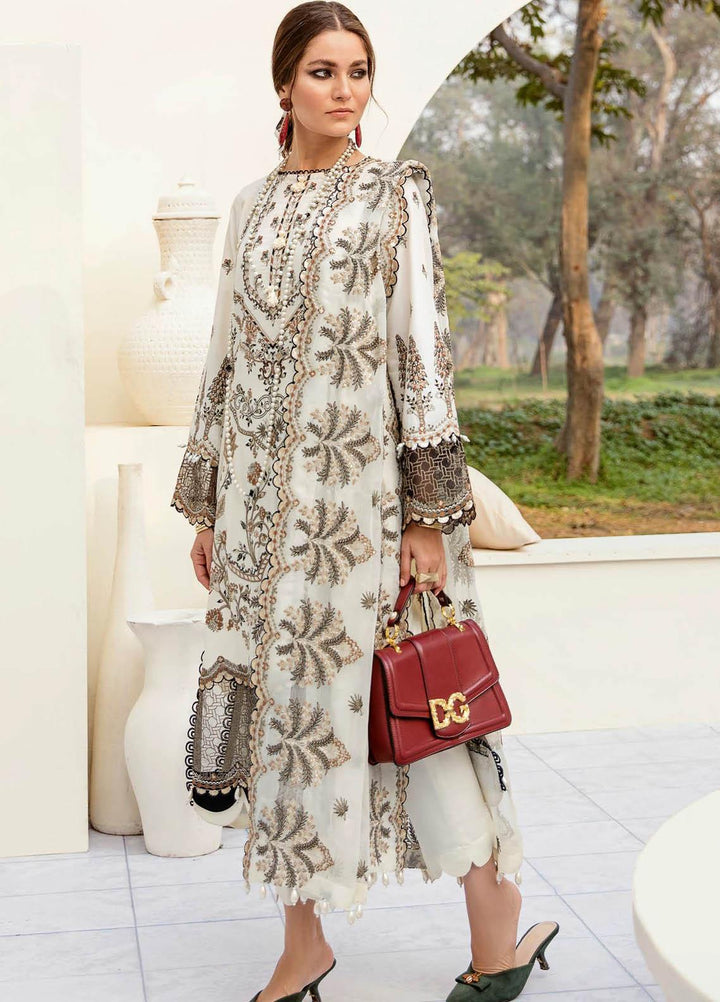 Afrozeh Embroidered Lawn Suits Unstitched 3 Piece AF21SS 04-POIGNANT LILY - Summer Collection