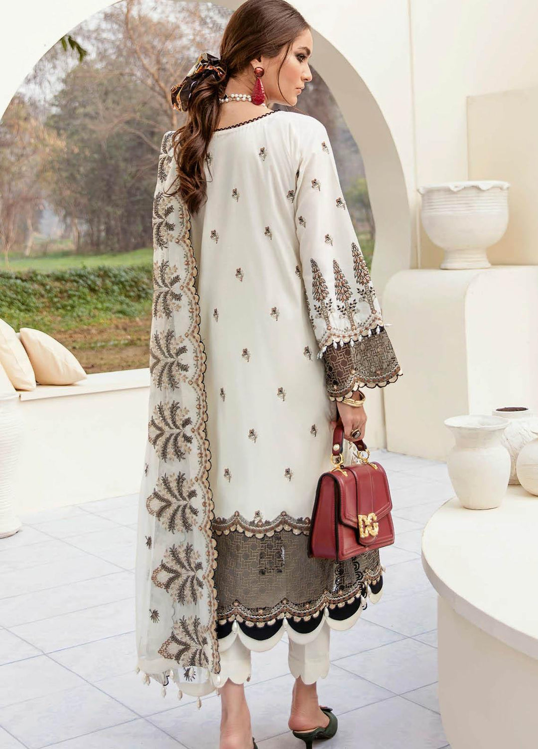 Afrozeh Embroidered Lawn Suits Unstitched 3 Piece AF21SS 04-POIGNANT LILY - Summer Collection