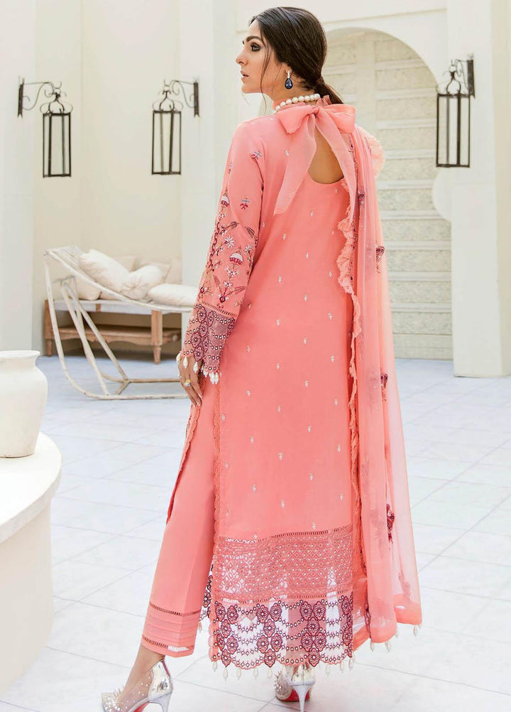 Afrozeh Embroidered Lawn Suits Unstitched 3 Piece AF21SS 08-CHERRY BLOSSOM - Summer Collection