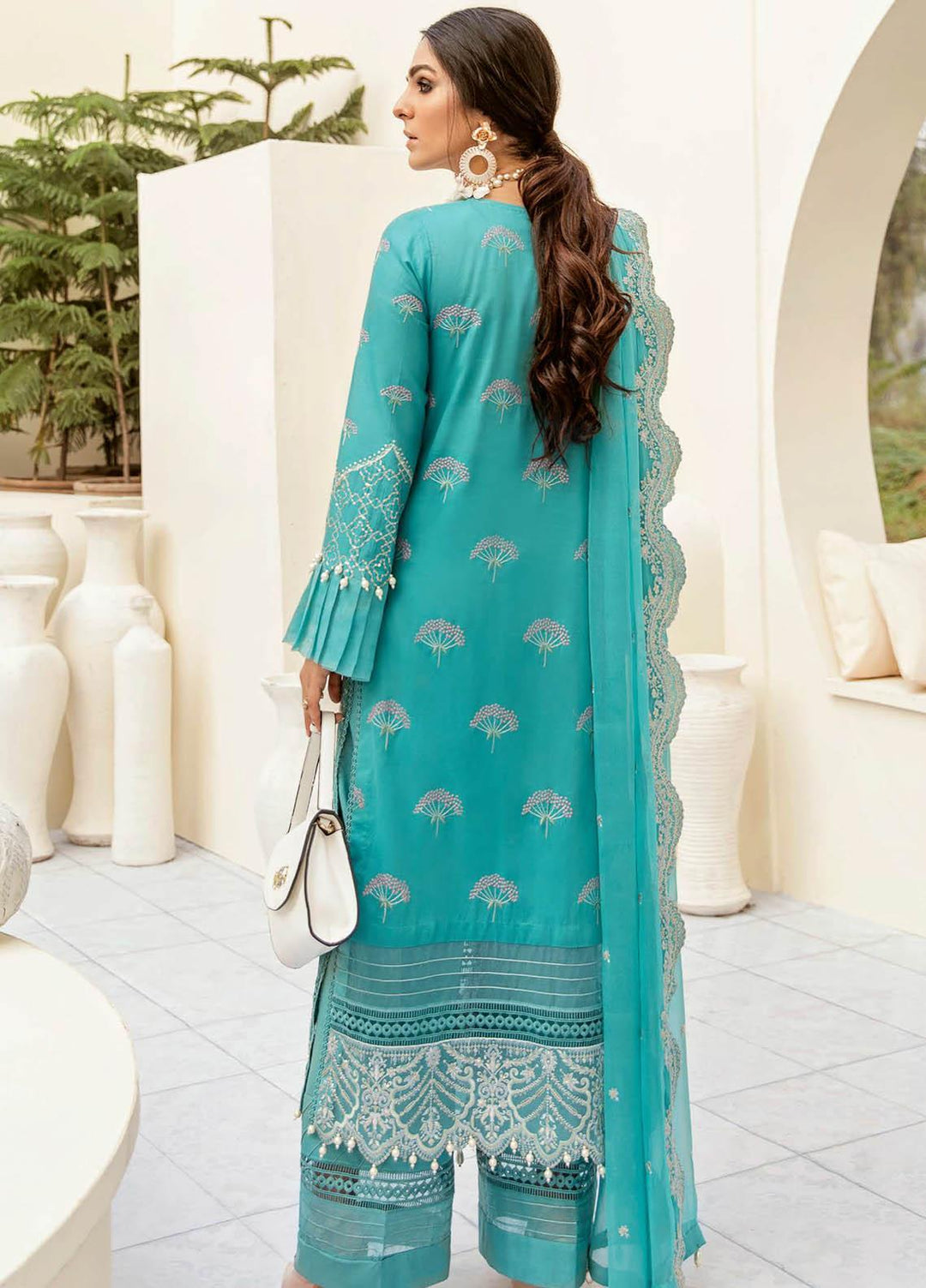 Afrozeh Embroidered Lawn Suits Unstitched 3 Piece AF21SS 10-SOOTHING SKIES - Summer Collection
