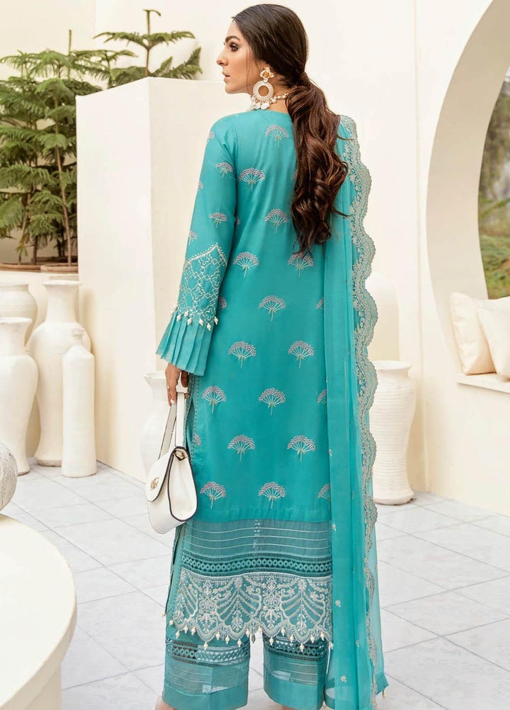 Afrozeh Embroidered Lawn Suits Unstitched 3 Piece AF21SS 10-SOOTHING SKIES - Summer Collection