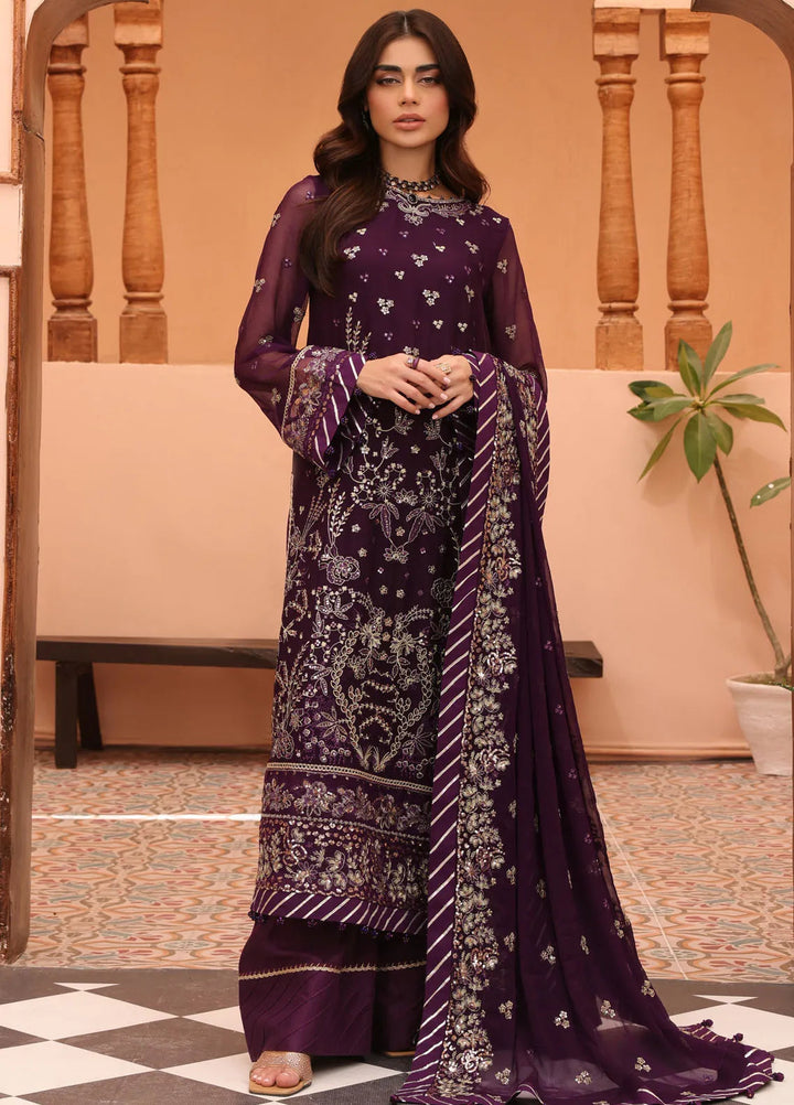 Afsana By Sheen Embroidered Chiffon Suit Unstitched 4 Piece SSL24A SLUA06 Arzoo - Formal Collection