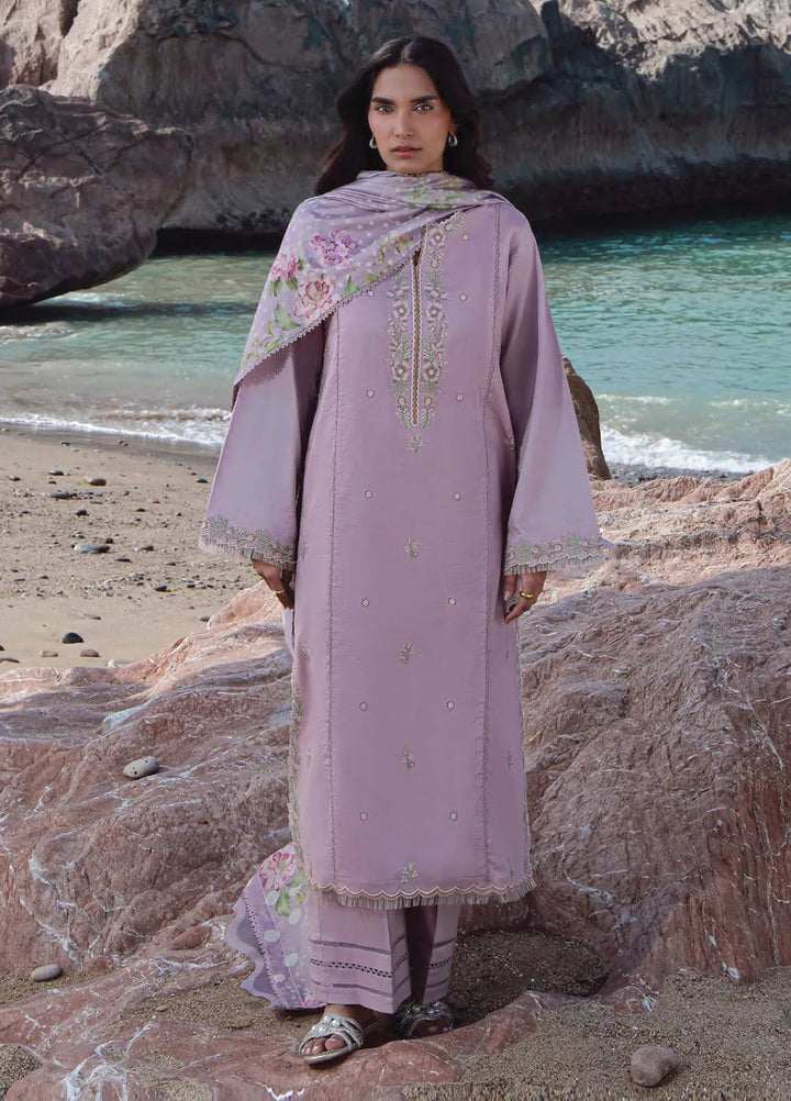 Afsanah by Seran Embroidered Lawn Suit Unstitched 3 Piece SRN25AL D-04 Nihal - Summer Collection