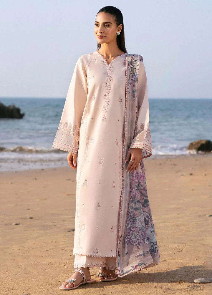 Afsanah by Seran Embroidered Lawn Suit Unstitched 3 Piece SRN25AS D-02 Sara - Summer Collection