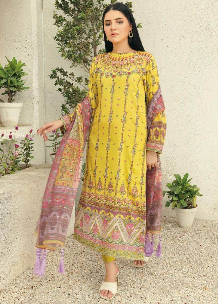 Afsaneh By AY Textile Embroidered Lawn Suits Unstitched 3 Piece AYT24A AY-015 - Spring / Summer Collection