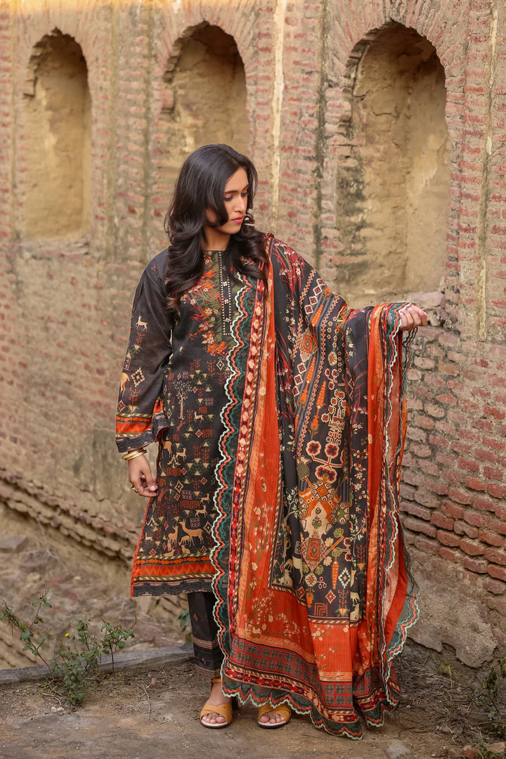 Lamorado Printed Lawn Suit Unstitched 3 Piece LMD25LP LWSU-25P305 - Summer Collection