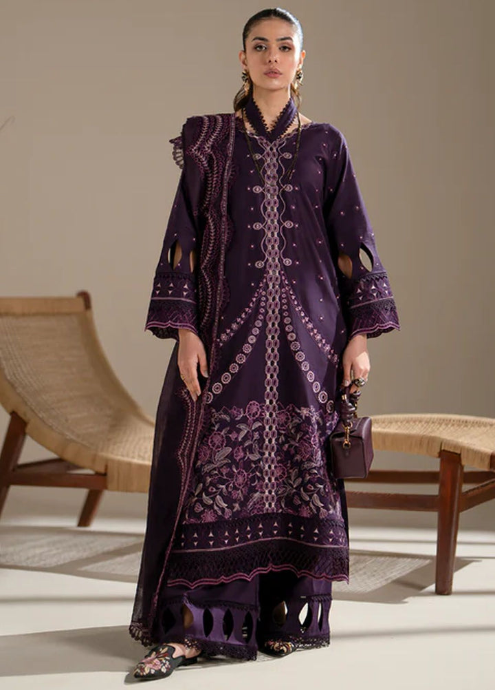 Aghaaz by Azzal Embroidered Lawn Suits Unstitched 3 Piece AZZ24AG Aroma - Summer Collection