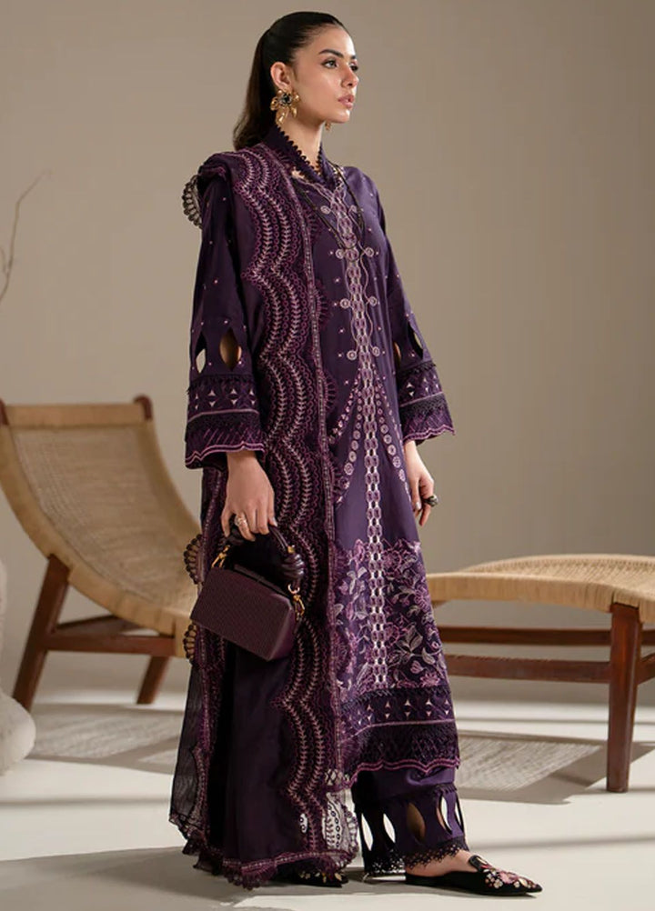Aghaaz by Azzal Embroidered Lawn Suits Unstitched 3 Piece AZZ24AG Aroma - Summer Collection