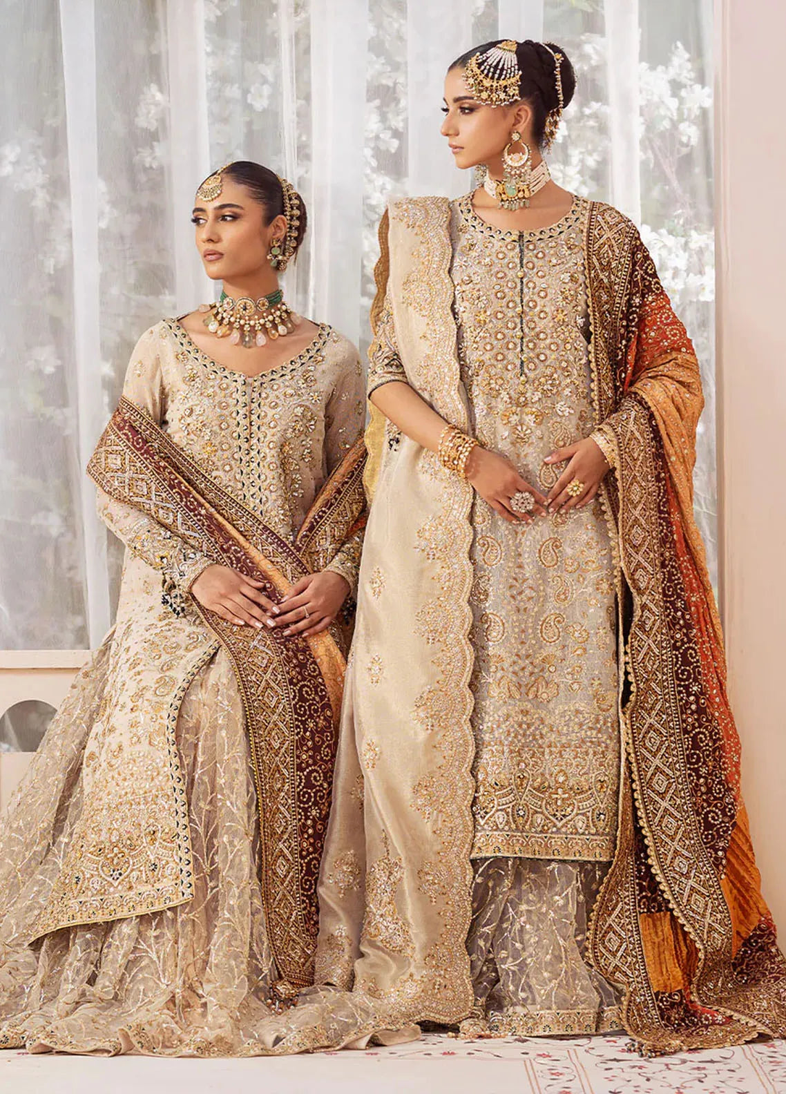 AIK Atelier Embroidered Net Suits Unstitched 3 Piece AIK22MT Look 02 - Luxury Collection