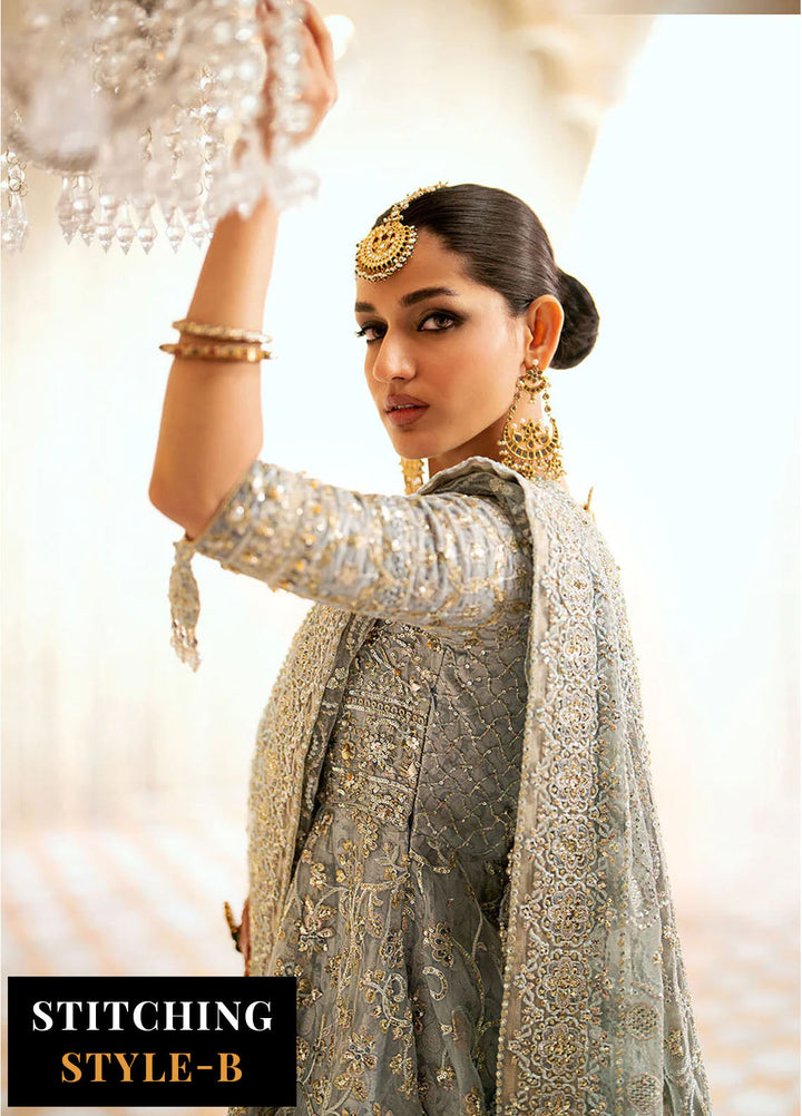 AIK Atelier Embroidered Organza Suits Unstitched 3 Piece AIK24WF Look 03 - Wedding Collection