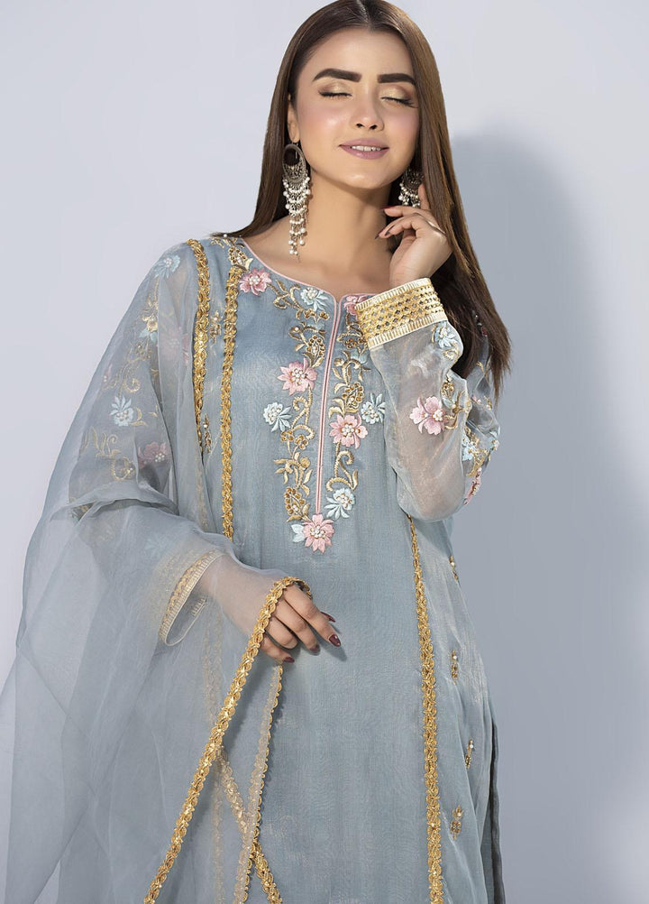 Aisha Fatema Luxury Pret Embroidered Missouri 2 Piece Suit SOMBRE GREY