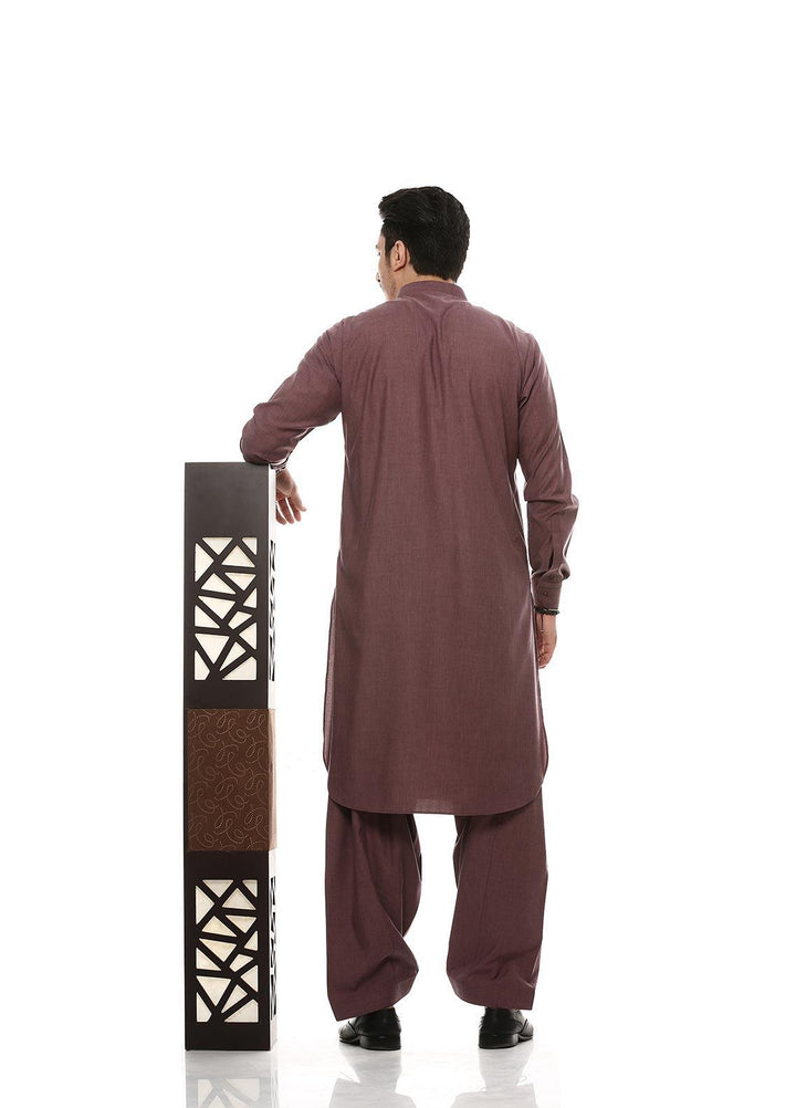 Aizaz Zafar Wash N Wear Formal Kameez Shalwar for Men -  D-685 Mouve