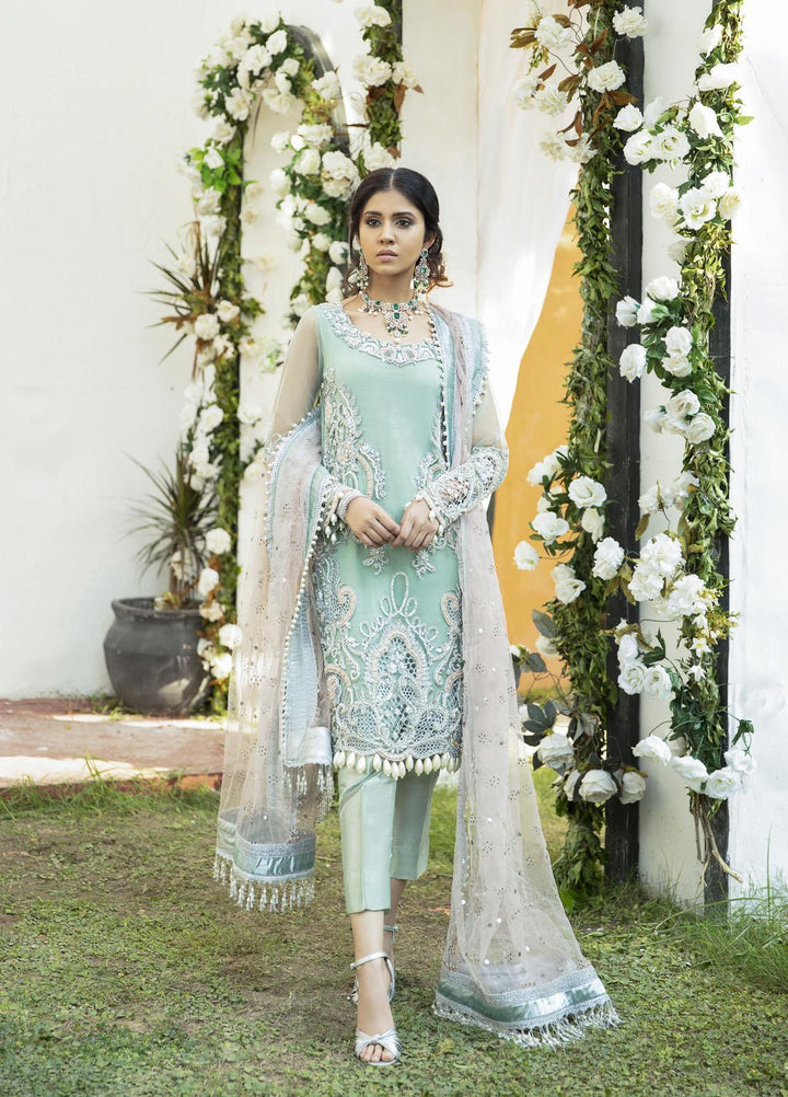 AJR Couture - Abbas Jamil Rajpoot Luxury Pret Bridal Net 3 Piece Dress AJR22BRD REHAR