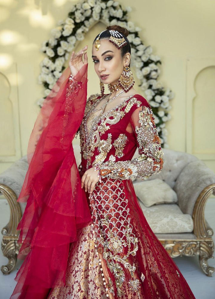 AJR Couture - Abbas Jamil Rajpoot Luxury Pret Bridal Net 2 Piece Dress AJR22BRD ADELIA