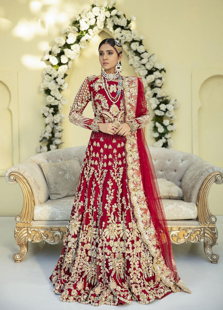 AJR Couture - Abbas Jamil Rajpoot Luxury Pret Bridal Chiffon 2 Piece Dress AJR22BRD ROSE