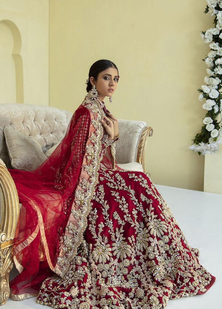 AJR Couture - Abbas Jamil Rajpoot Luxury Pret Bridal Chiffon 2 Piece Dress AJR22BRD ROSE