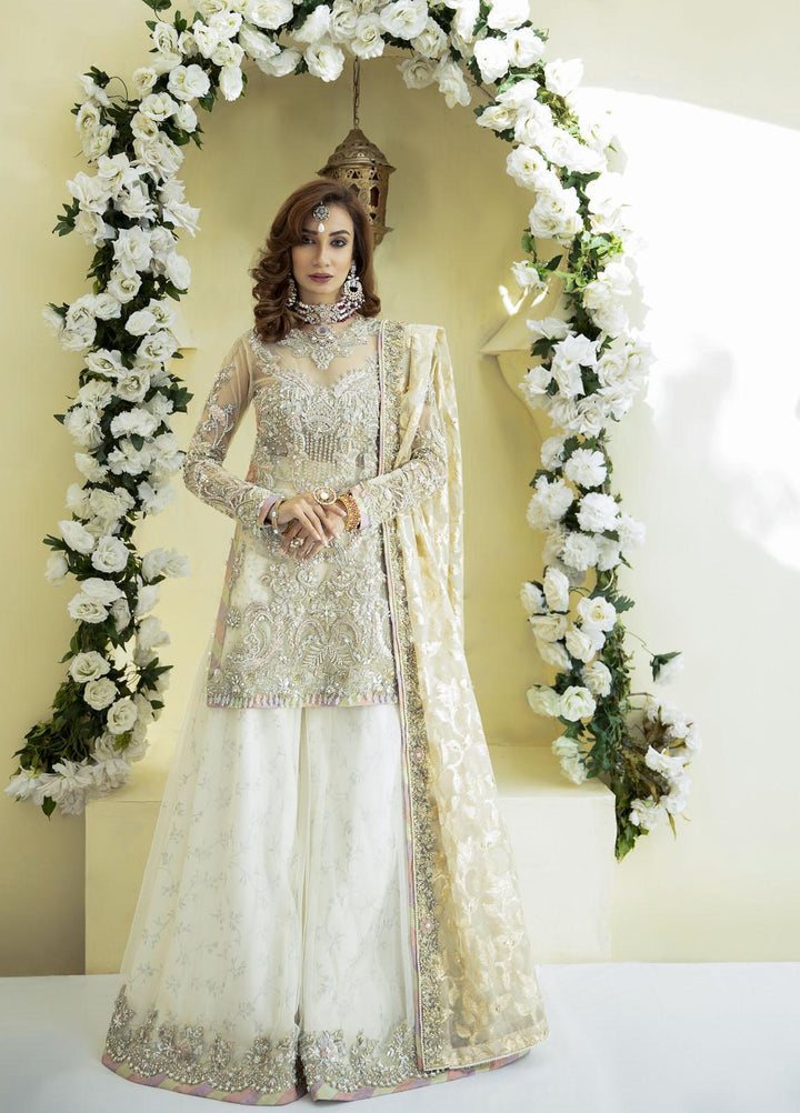 AJR Couture - Abbas Jamil Rajpoot Luxury Pret Bridal Net 2 Piece Dress AJR22BRD ESTELLE