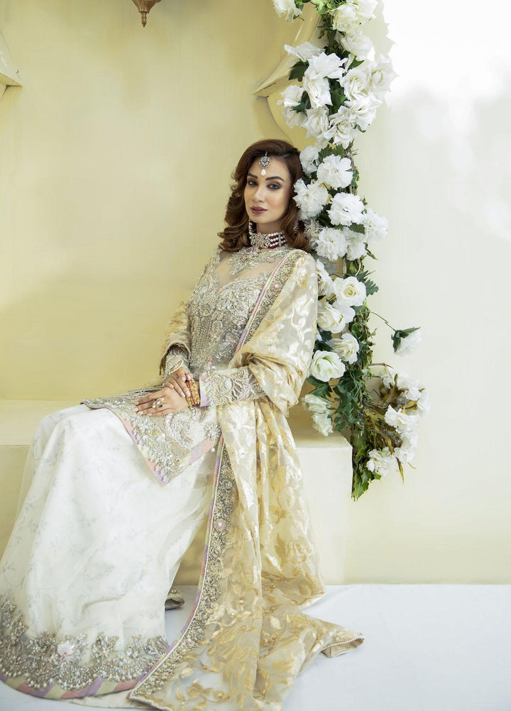 AJR Couture - Abbas Jamil Rajpoot Luxury Pret Bridal Net 2 Piece Dress AJR22BRD ESTELLE