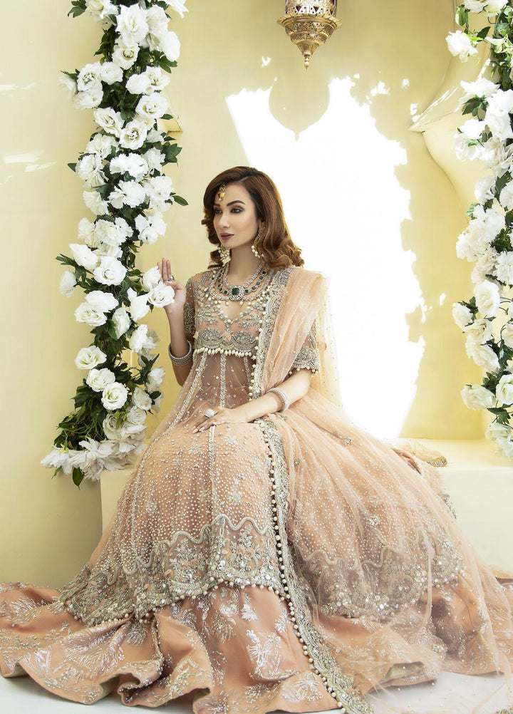 AJR Couture - Abbas Jamil Rajpoot Luxury Pret Bridal Net 3 Piece Dress AJR22BRD SOPHIA