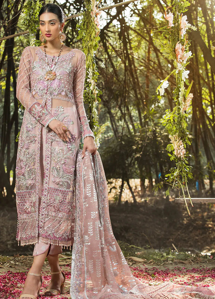 AJR Couture Embroidered Net Suits Unstitched 4 Piece Primrose - Formals Collection